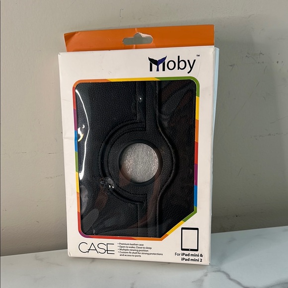 New- leather Moby Black iPad Mini or 2 Case - Picture 1 of 13